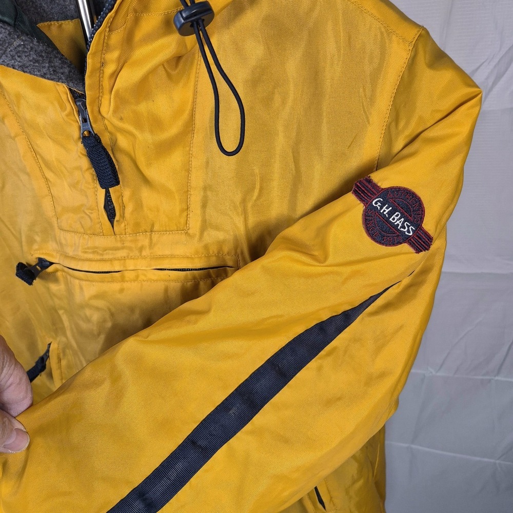 G. H. BASS & CO Yellow/Gold Youth XXL Pullover Jacket Hood Zip Pockets